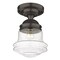 Z-Lite Vaughn 1 Light Flush Mount, Bronze And Clear Seedy 736F10-BRZ - alternate 3